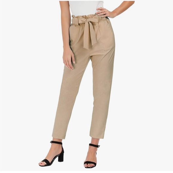 3 Women's Pants with tie belt - Picture 3 of 5